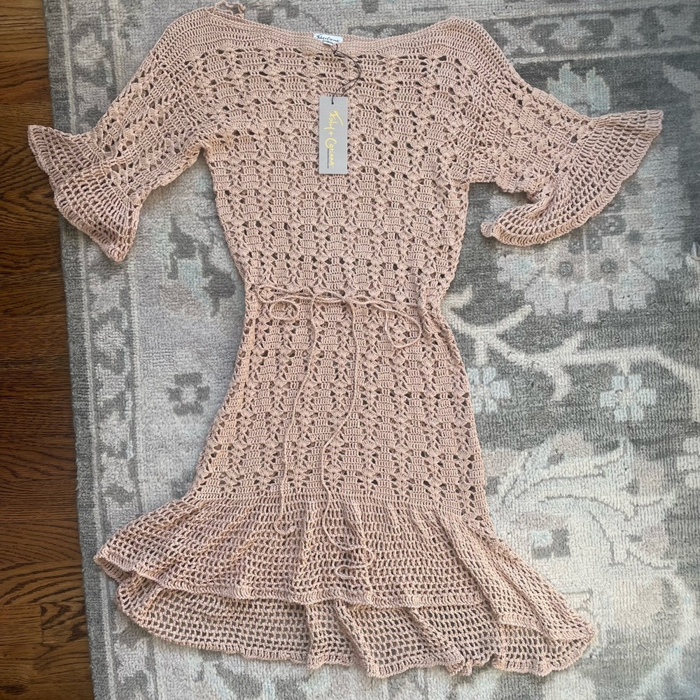 NWT Foley + Corinna crochet “beach cove” dress